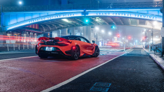 Car bridge night red light - city background free wallpaper