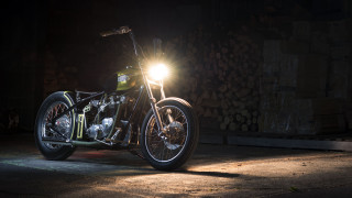 Motorcycle parking lot logs backlit - ed roth free wallpaper