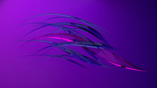 Purple gradient flowing hair 3d - flowing free wallpaper