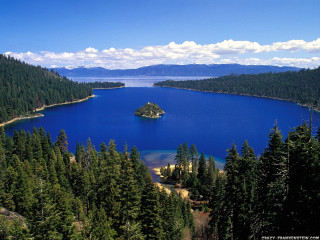 Lake trees mountains blue sky 3 - lake free wallpaper for desktop