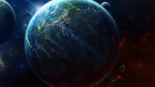 Space planet starfield moon milkyway - the space free wallpaper