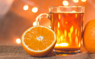 Glass tea orange slice lights - a slice free wallpaper