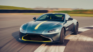 Grey sportscar yellow stripes racetrack - yellow stripe free wallpaper