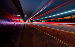 City street night lights motion - andrew geddes free wallpaper