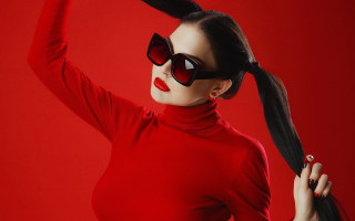 Elina karimova red dress ponytail - a red dress free wallpaper for desktop