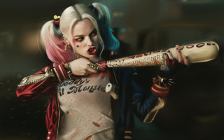 Creepy woman bat photorealistic twins - her face and body free wallpaper