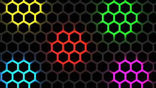 Colorful hexagon rainbow pattern black - a colorful pattern free wallpaper