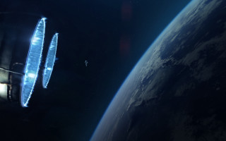 Space station earth moonlight galaxy - over the earth free wallpaper