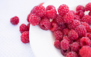 White spoon raspberries flower roses - underneath free wallpaper