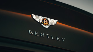 Bentley emblem light bird typographic - side and a bird free wallpaper