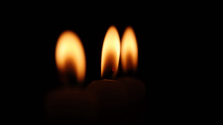 Candle trio lit gothic raytraced - the dark background free wallpaper