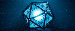 Blue light water droplets dark - cinema 4 d free wallpaper