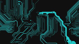 Circuitboard blue light black background - a computer circuit board free wallpaper