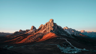 Mountain road sky clouds lake - carlo carlone free wallpaper