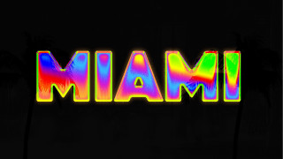 Neon miami palm trees dark - a neon sign free wallpaper