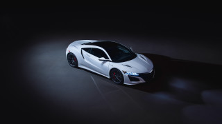 White sports car dark spotlight - a spotlight free wallpaper for desktop