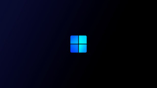 Blue window black background blue - a blue window free wallpaper