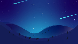 Night sky stars mountain trees - tree and hills free wallpaper