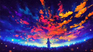 Metaphysical anime sky stars astronaut - metaphysical free wallpaper