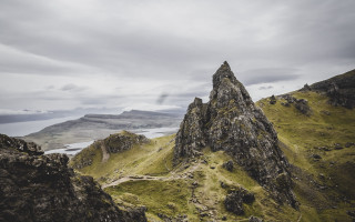 Mountain rock formation lake sky - mountain free wallpaper for desktop
