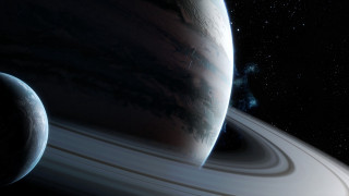 Planet ring star background aurora - a ring free wallpaper