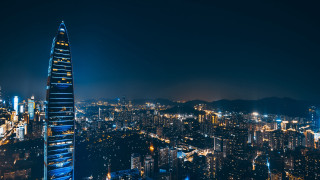 Tall building city night lights - cui bai free wallpaper for desktop