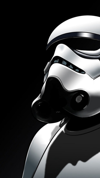 Star wars helmet monochrome moon - helmet free wallpaper for mobile