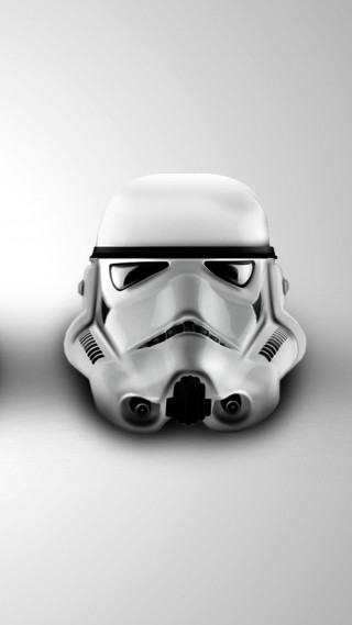 Star wars helmet monochrome ambient - ambient occlusion free wallpaper for mobile