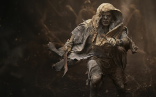 Hooded man weapon armor fantasy - a dark area free wallpaper