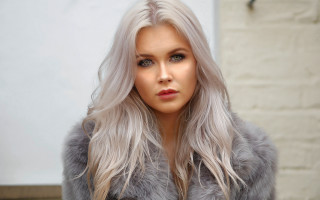 Christabel grey fur coat brick - christabel dennison free wallpaper