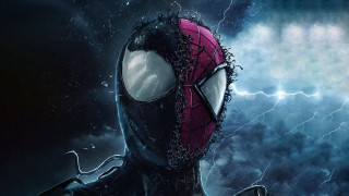 Spider man lightning background masked - a spider free wallpaper