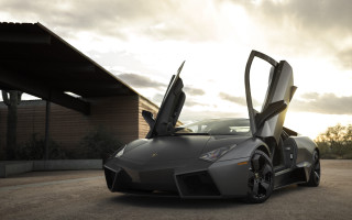 Grey sports car open doors - open door free wallpaper