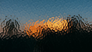 Sunset window abstract illusionism impressionist - cloud and trees free wallpaper