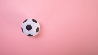 Soccer ball pink gradient checkered - text free wallpaper for desktop