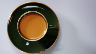 Coffee saucer spoon 3d gradient - a spoon free wallpaper