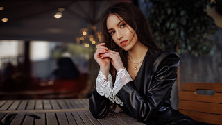 Woman sitting portrait artnouveau serious - a woman sitting free wallpaper for desktop