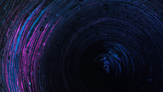 Darkblue purple circular waterdrops bioluminescence - the surface free wallpaper