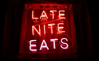 Neon sign late nite eats - free neon wallpaper