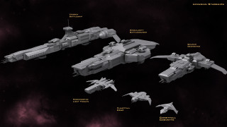 Spaceship diagram labeled components illustration - conceptart free wallpaper