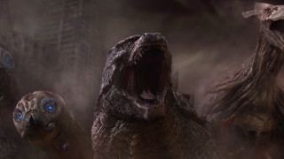 Monsters open mouth sharp teeth - their eye free wallpaper