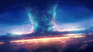 Monster sky light beam matte - chris cold free wallpaper