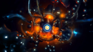 Blue orange yellow glowing eyes - smaller free wallpaper for desktop