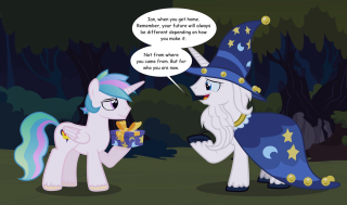 Pony gesture magic christmas night - a gift free wallpaper