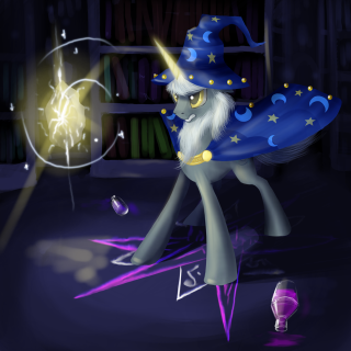 Unicorn wizard hat wand library - free anime wallpaper for tablet
