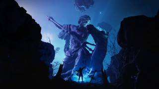 Statue woman child cave light - a light shining free wallpaper