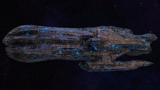 Futuristic spaceship starry background aurora - a futuristic space ship free wallpaper for desktop