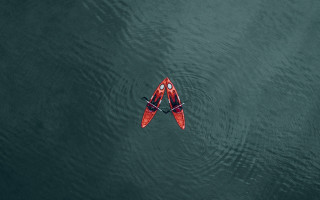 Red canoe lake forest tranquil - tranquil free wallpaper