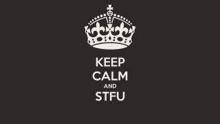 Keep calm and stfu crown - transgressive art free wallpaper