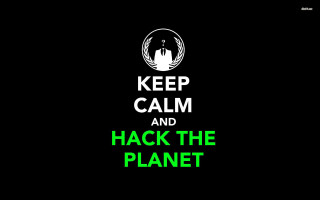 Keep calm and hack the - text free wallpaper