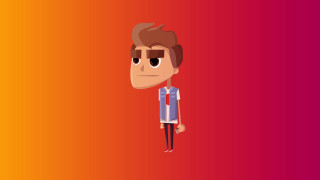 Cartoon character red background orange - orange background free wallpaper